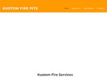Tablet Screenshot of kustomfirepits.com